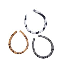 Снимка на Headband made of imitation animal fur black/grey/beige