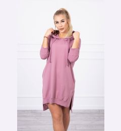 Снимка на Hooded dress with a long back in navy pink