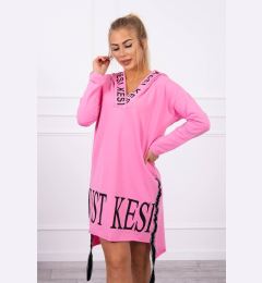 Снимка на Hooded dress with print light pink