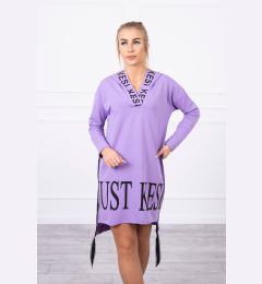 Снимка на Hooded dress with purple print