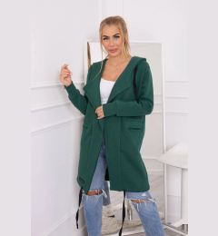 Снимка на Insulated raincoat with hood dark green