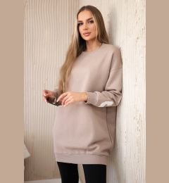 Снимка на Insulated sweatshirt with California inscription dark beige