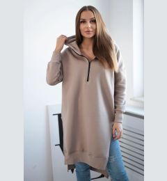 Снимка на Insulated sweatshirt with side slits beige