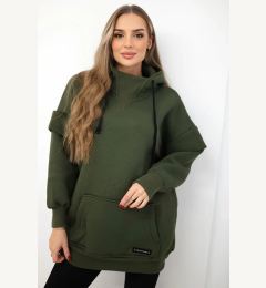 Снимка на Insulated turtleneck sweatshirt in khaki color