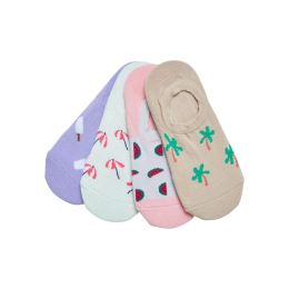 Снимка на Invisible Summer Socks Made of Recycled Yarn 4-Pack Multicolored