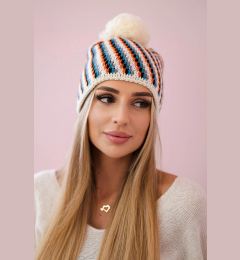 Снимка на Kesi Cap with a pompom Hanna K328 ecru