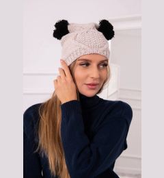 Снимка на Kesi Cap with fleece 2 pompoms K291 beige