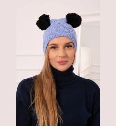 Снимка на Kesi Cap with fleece 2 pompoms K291 blue