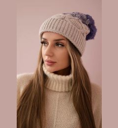 Снимка на Kesi Cap with fleece Alice K248 beige+violet