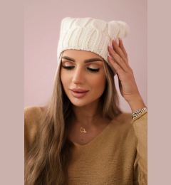 Снимка на Kesi Cap with fleece Iwona K221 ecru