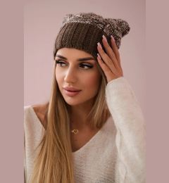 Снимка на Kesi Cap with fleece Paryż K213 brown+ecru