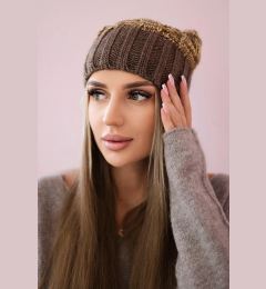 Снимка на Kesi Cap with fleece Paryż K213 mocca + yellow