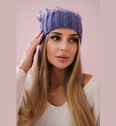 Снимка на Kesi Cap with fleece Paryż K213 purple + powdered pink