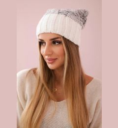 Снимка на Kesi Cap with fleece Paryż K213 white + gray