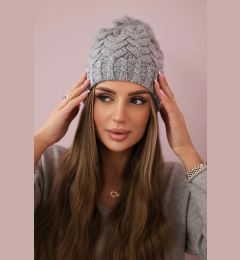 Снимка на Kesi Cap with fleece Waleria K307 light gray