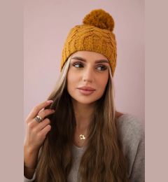 Снимка на Kesi Cap with fleece Waleria K307 mustard