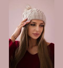 Снимка на Kesi Cap with fleece Warkocz K226 light beige