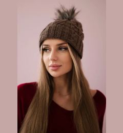Снимка на Kesi Cap with fleece Warkocz K226 mocca
