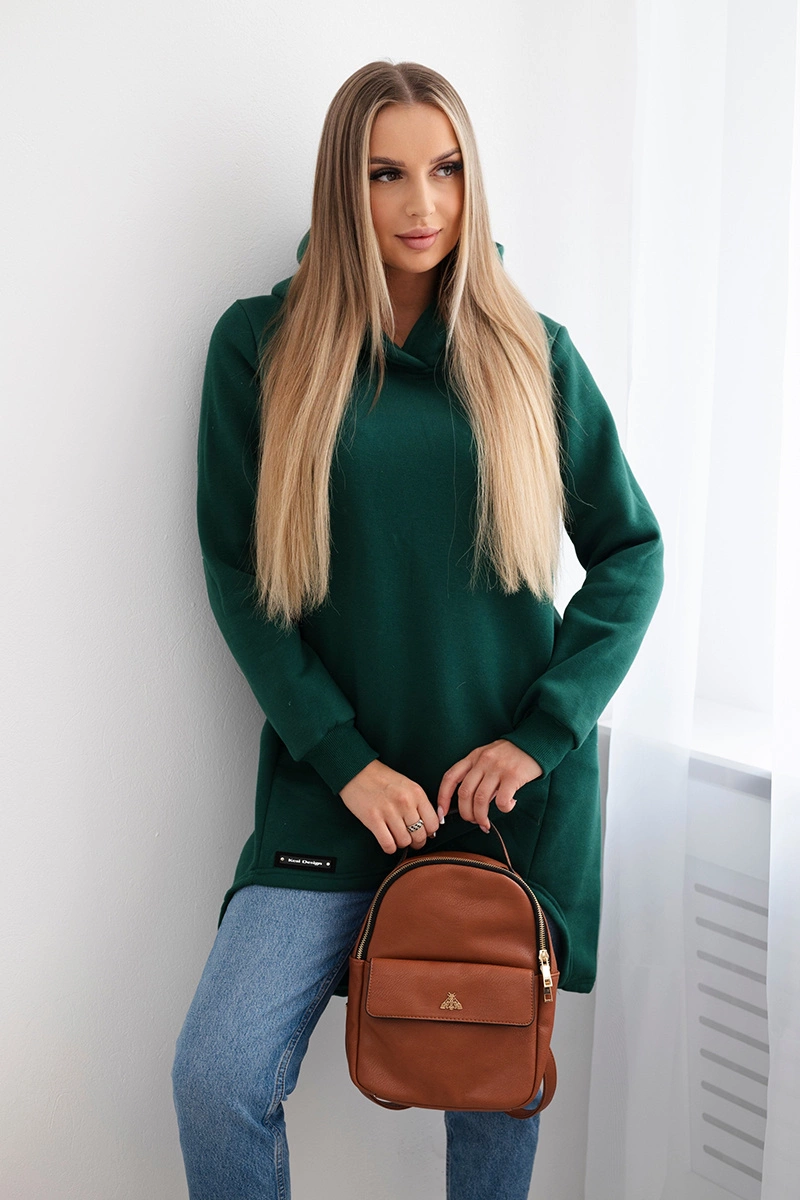 Снимка на Kesi Insulated sweatshirt with longer back dark green