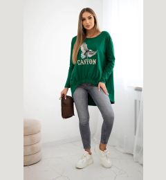 Снимка на Kesi Women's blouse with eagle and Canyon inscription green
