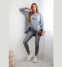 Снимка на Kesi Women's blouse with eagle and Canyon inscription grey