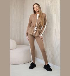 Снимка на Kesi Women's cotton set with stripe and welts camel