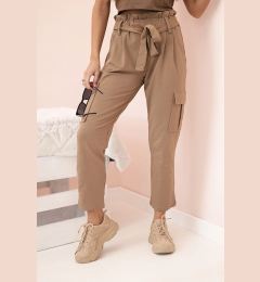 Снимка на Kesi Women's high-waisted cargo pants camel
