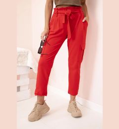 Снимка на Kesi Women's high-waisted cargo pants red