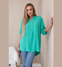 Снимка на Kesi Włoski Blouse with a longer back dark mint