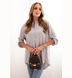 Снимка на Kesi Włoski Blouse with a longer back light gray