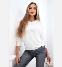 Снимка на Kesi Włoski Blouse with the inscription Fantastic ecru