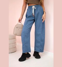 Снимка на Kesi Włoski Butter trousers tied at the waist denim melange