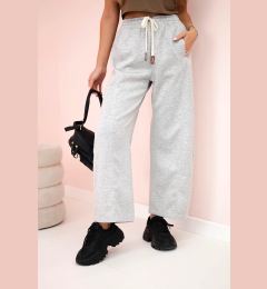 Снимка на Kesi Włoski Butter trousers tied at the waist Grey melange