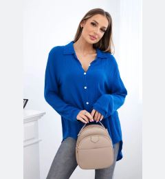 Снимка на Kesi Włoski Cotton muslin shirt cornflower blue