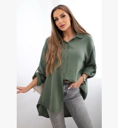 Снимка на Kesi Włoski Cotton muslin shirt khaki