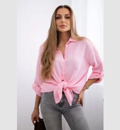 Снимка на Kesi Włoski Cotton muslin shirt light pink