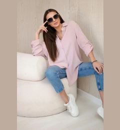 Снимка на Kesi Włoski Cotton muslin shirt oversize dark powder pink