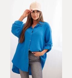 Снимка на Kesi Włoski Cotton muslin shirt turquoise