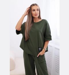 Снимка на Kesi Włoski Cotton set blouse + trousers light denim