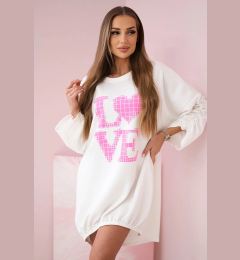 Снимка на Kesi Włoski Dress with a longer back and print ecru