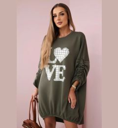 Снимка на Kesi Włoski Dress with a longer back and print khaki