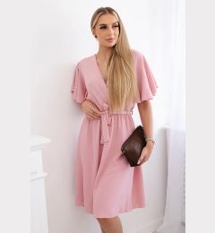 Снимка на Kesi Włoski Dress with a plunging neckline dark powder pink