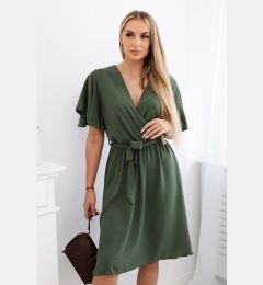 Снимка на Kesi Włoski Dress with a plunging neckline khaki