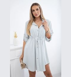 Снимка на Kesi Włoski Dress with button closure and tie at the waist bright green