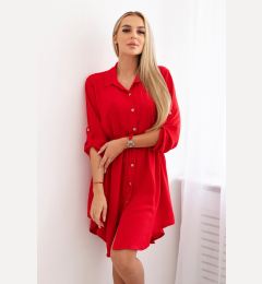 Снимка на Kesi Włoski Dress with button closure and tie at the waist red