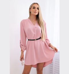 Снимка на Kesi Włoski Dress with longer back and belt powder pink