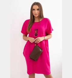 Снимка на Kesi Włoski Dress with pockets and pendant fuchsie