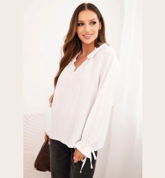 Снимка на Kesi Włoski Elegant women's viscose shirt with decorative buttons white