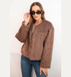 Снимка на Kesi Włoski Faux fur women's jacket without fastening brown