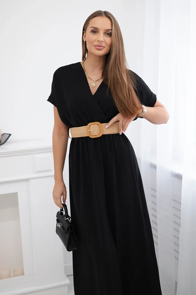 Снимка на Kesi Włoski Long dress with a decorative belt black